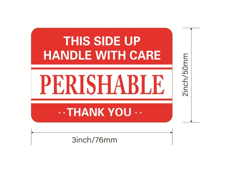 tianxiang 200 2x3 Fragile Handle with Care Perishable Shipping Labels Stickers - Image 2